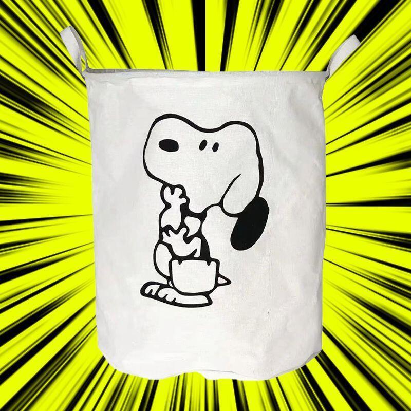 Home Edit Bathroom Storage - Snoopy Pamuklu Kumaş Çamaşır Sepeti Katlanabilir