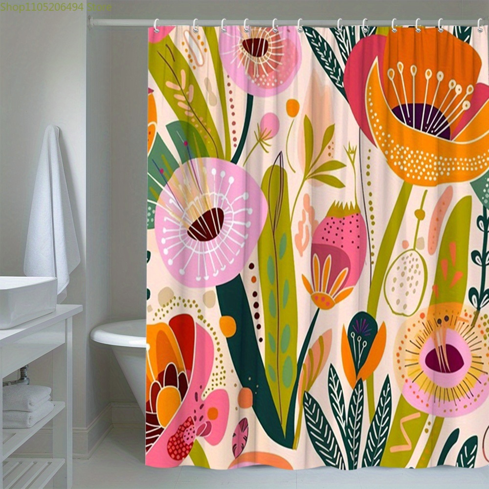 Canlı Çiçek Desenli Duş Perdes - Home Bathroom Ideas incelemesi ve fiyatı