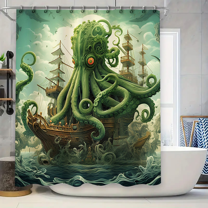 Ahtapot Gemi Duş Perdesi Gerçe - Home Bathroom Ideas incelemesi ve fiyatı