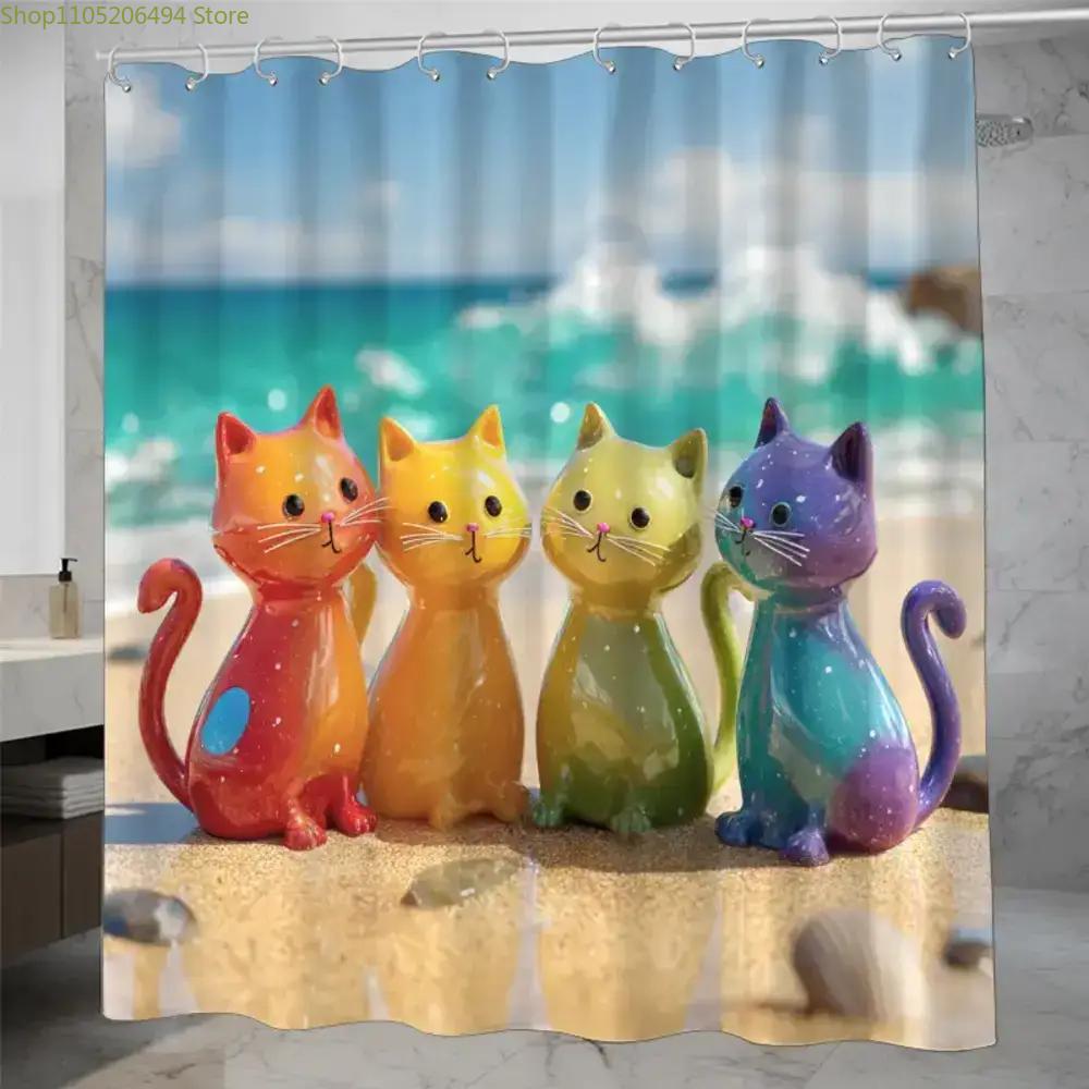 Renkli Gökkuşağı Kediler Duş P - Home Bathroom Ideas incelemesi ve fiyatı