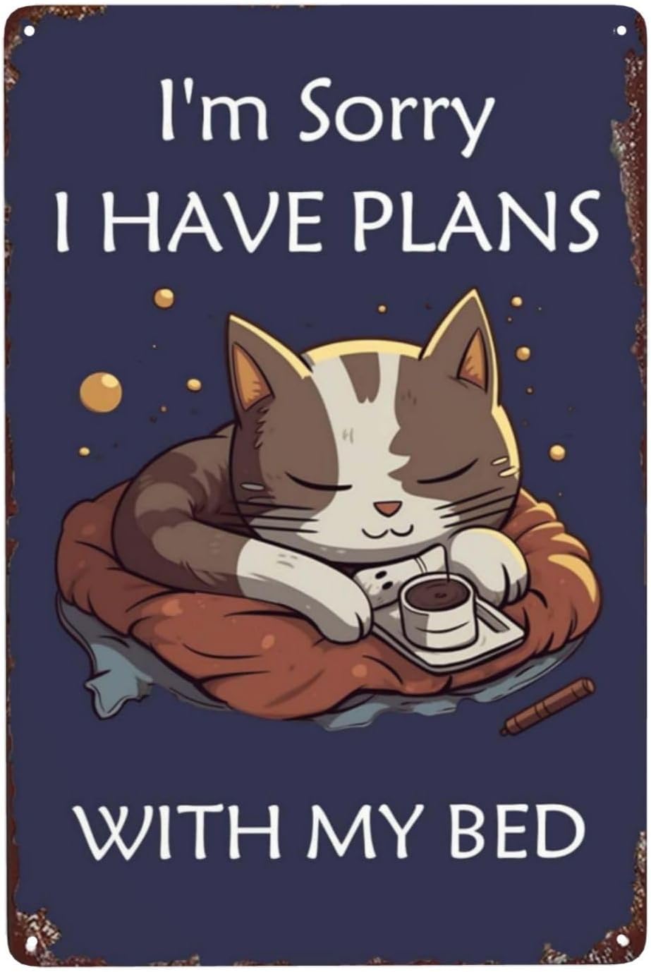 Apology Cat Metal Poster 8X12I - Home Bathroom Plan incelemesi ve fiyatı